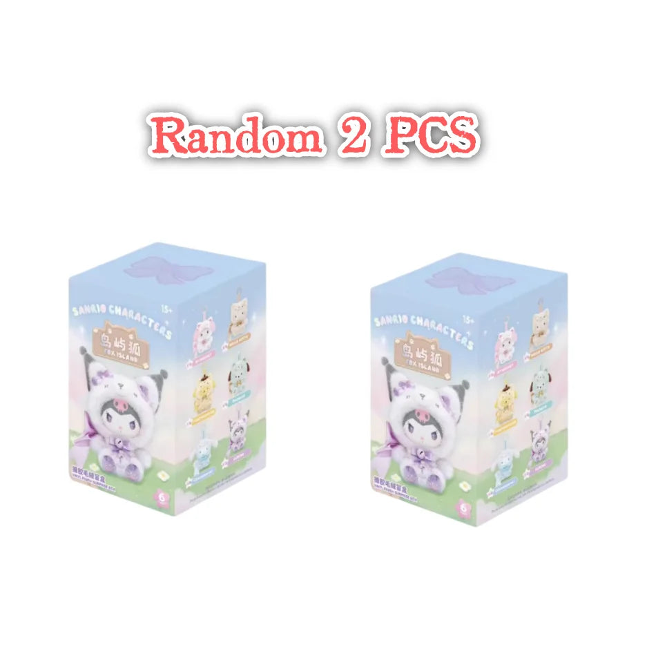 Caja sorpresa con peluches de vinilo de las series «Fox Island» y «Blue Flutter» de Sanrio Family