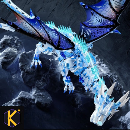 FUNXINEE 1676 piezas de bloques de construcción "Dragón de hielo" | Kuro Stash
