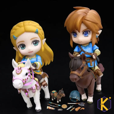 Nendoroid Link & Zelda — The Legend of Zelda: Breath of the Wild | Set con Caballos y Accesorios - Kuro Stash