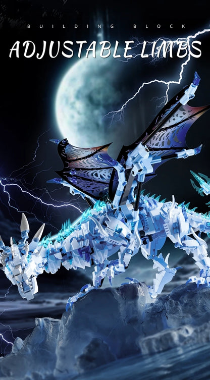 FUNXINEE 1676 piezas: Dragón de hielo de alta calidad.