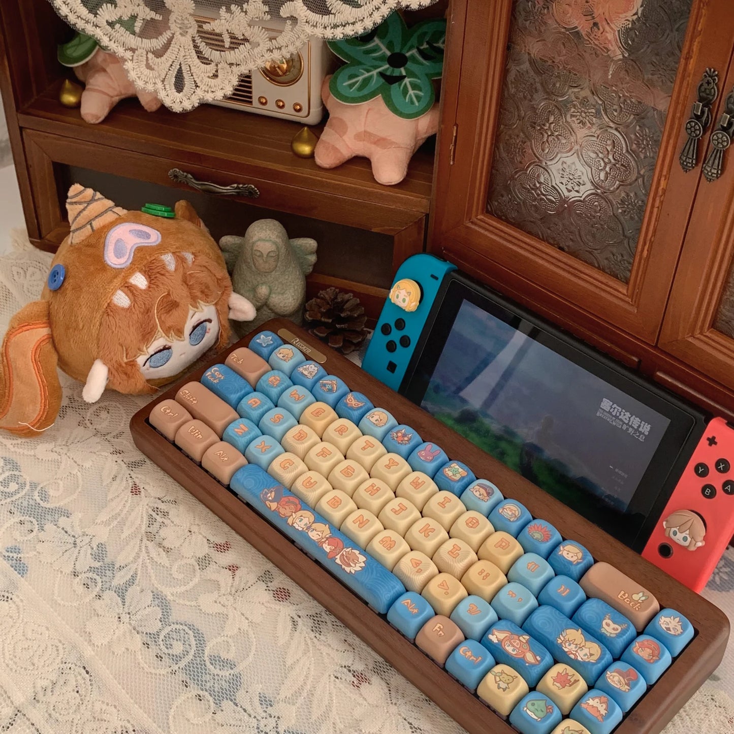 Los juegos de teclas Zelda de 144 piezas para teclado mecánico Xuanmao Magic Club, en las versiones MOA y de altura original.