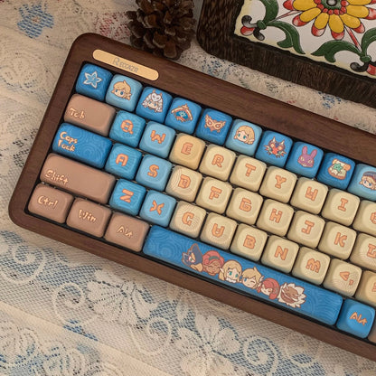 Los juegos de teclas Zelda de 144 piezas para teclado mecánico Xuanmao Magic Club, en las versiones MOA y de altura original.
