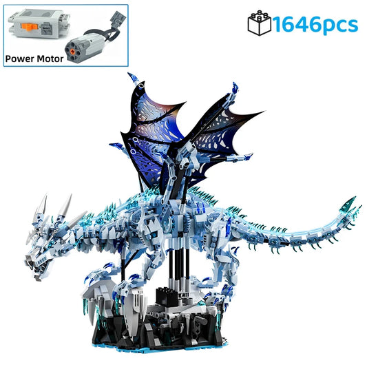 FUNXINEE 1676 piezas: Dragón de hielo de alta calidad.