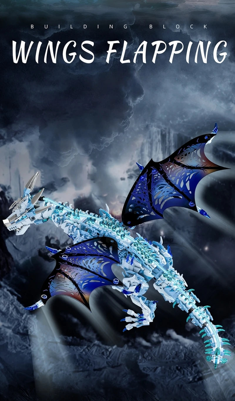 FUNXINEE 1676 piezas: Dragón de hielo de alta calidad.