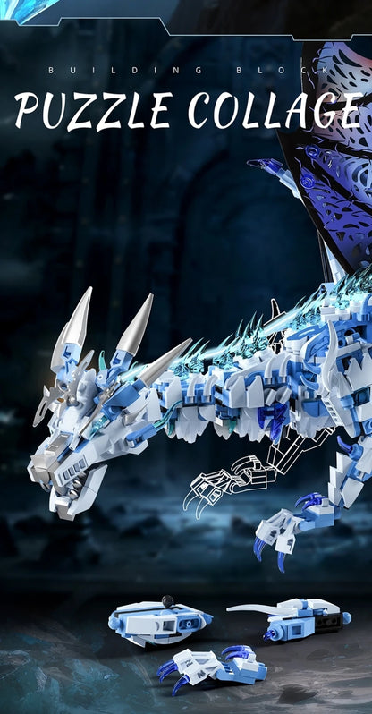 FUNXINEE 1676 piezas: Dragón de hielo de alta calidad.