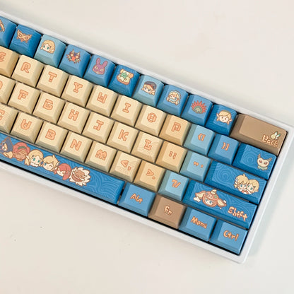 Los juegos de teclas Zelda de 144 piezas para teclado mecánico Xuanmao Magic Club, en las versiones MOA y de altura original.