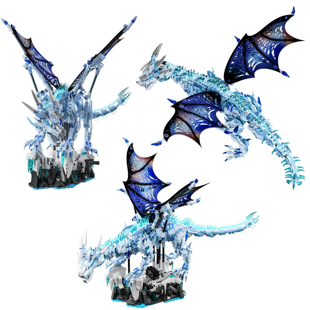 FUNXINEE 1676 piezas: Dragón de hielo de alta calidad.