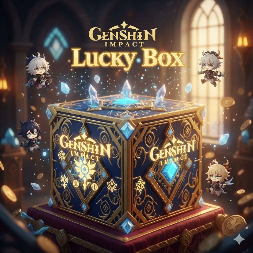Caja sorpresa con figuras de anime de Genshin Impact: set oficial de coleccionables