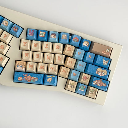 Los juegos de teclas Zelda de 144 piezas para teclado mecánico Xuanmao Magic Club, en las versiones MOA y de altura original.